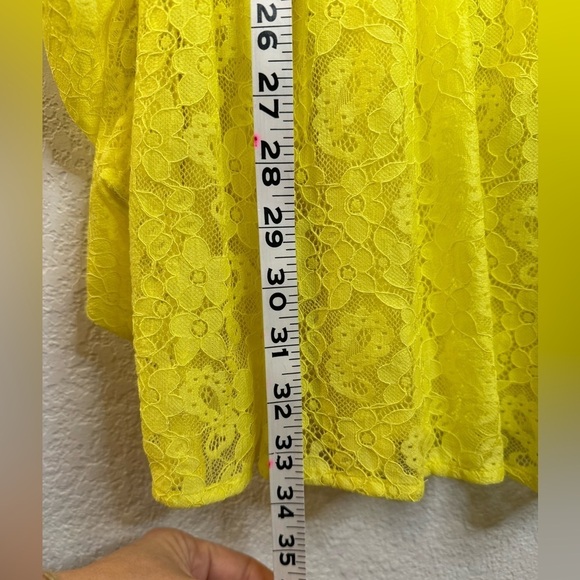 Endless Rose Lace Lace Ruched A-Line Mini Dress Long Sleeve NWOT - Picture 6 of 12